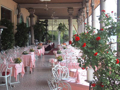 Veranda des Restaurants am Gardasee